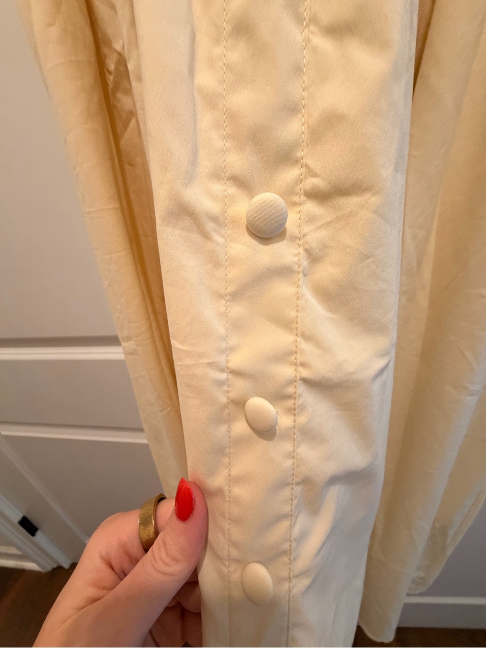 NWT Mable Serena dress in off white scalloped v-neck - Picture 10 of 12